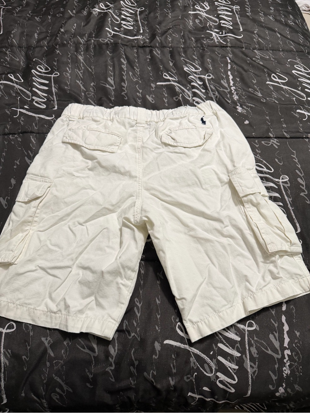 Polo by Ralph Lauren Cream Cargo Drawstring Shorts - Picture 2 of 3